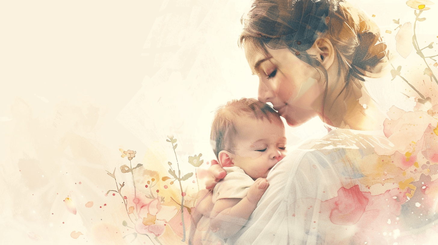 Mother holding newborn in peaceful nursery - Bloom Psychology maternal bonding
