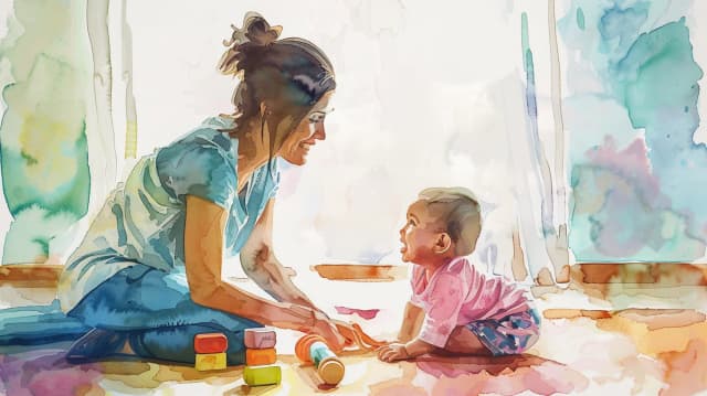 Latina mother and baby in Texas